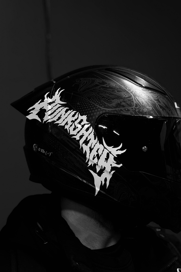Motosiklet ve Kask için Tribal Yazı Tipiyle Punk Sticker Etiket (1 Adet)