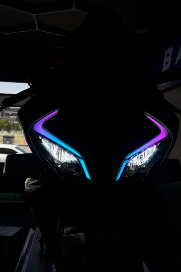 CFMOTO 450SR için Bukalemun Far Filmi Sticker Seti