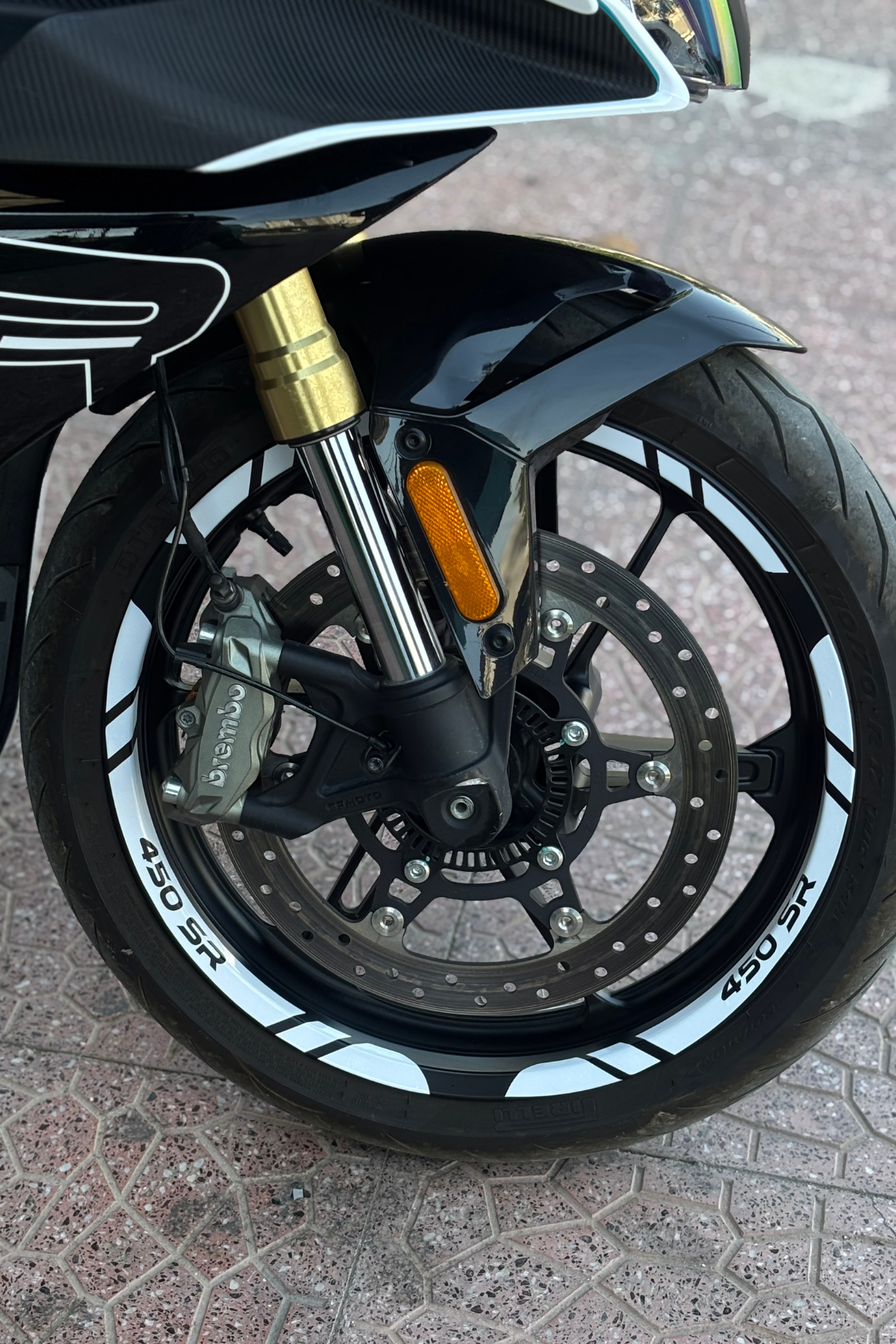CfMOTO 450SR için 12 Parça 450SR Yazılı Jant Şeridi Sticker Seti