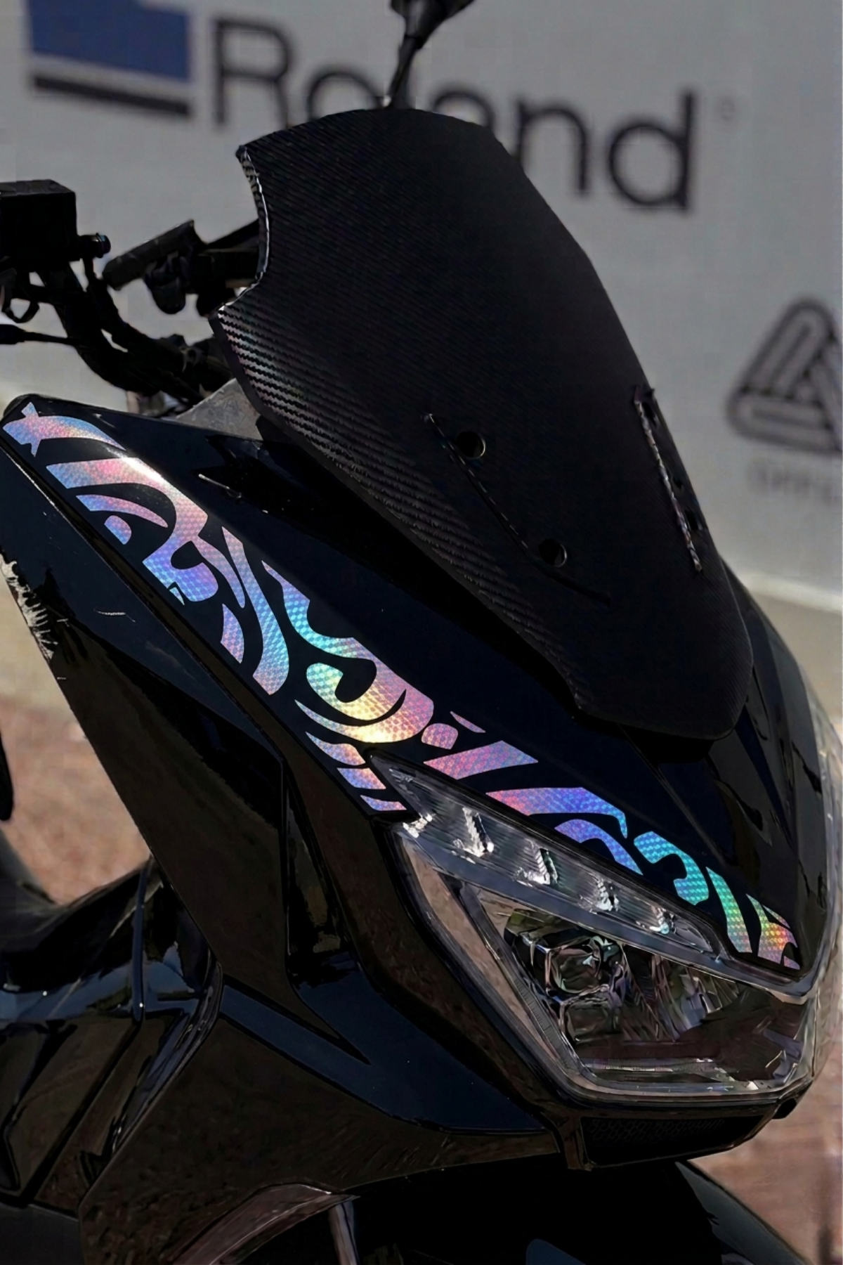 Mondial Strada Scooter için Ön Panel Tribal Desen Sticker
