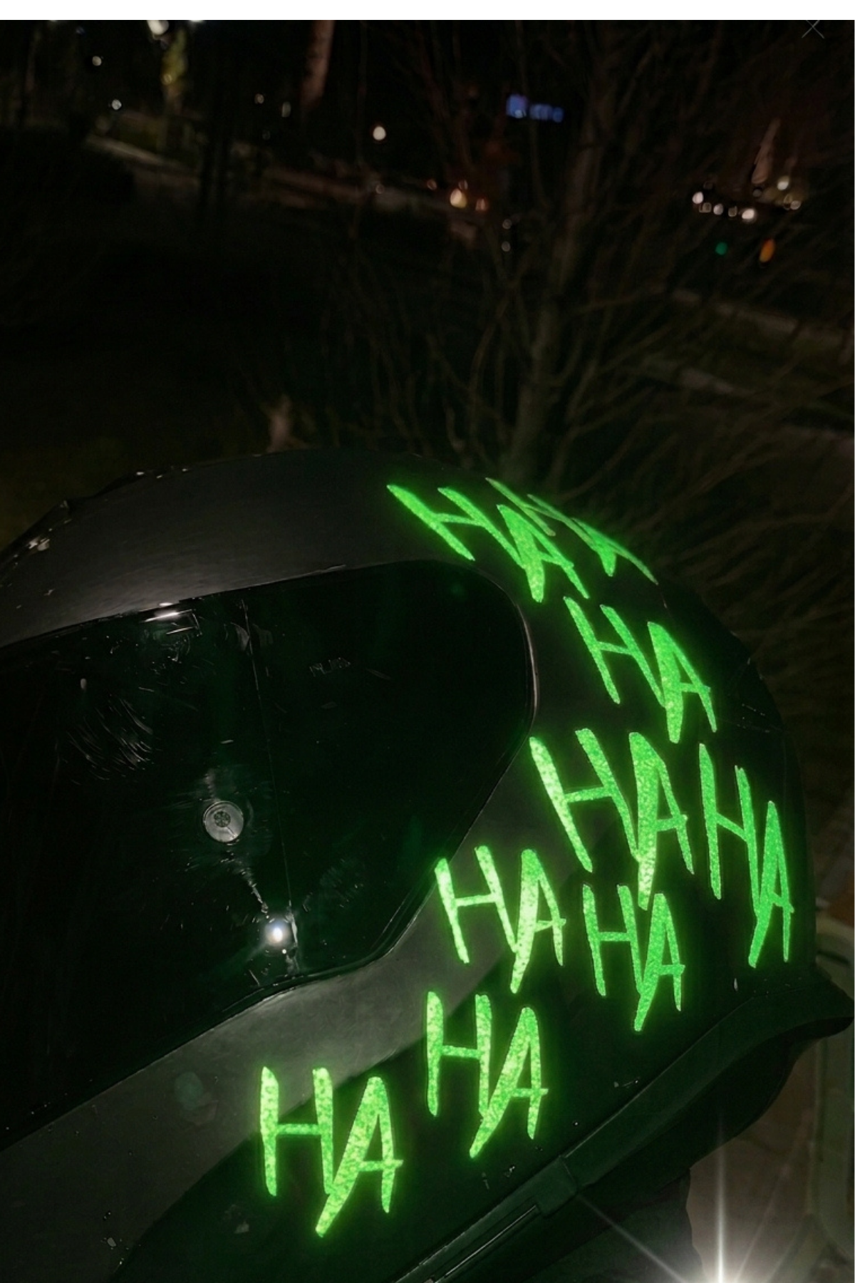 Dekoratif Reflektörlü Hahaha Sticker Motor-araba-kask Için Etiket 15cmx30cm (1 ADET)