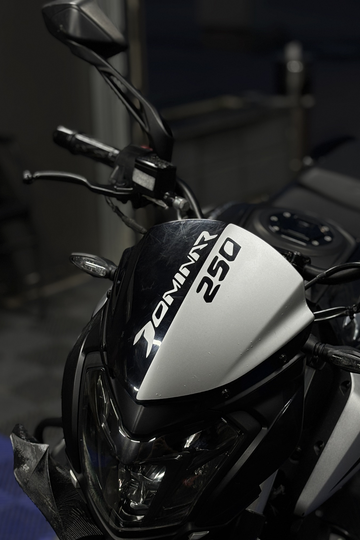 Bajaj Dominar 250 için Gümüş Renk Kafa Detay Sticker (İşçilik Gerektirir)
