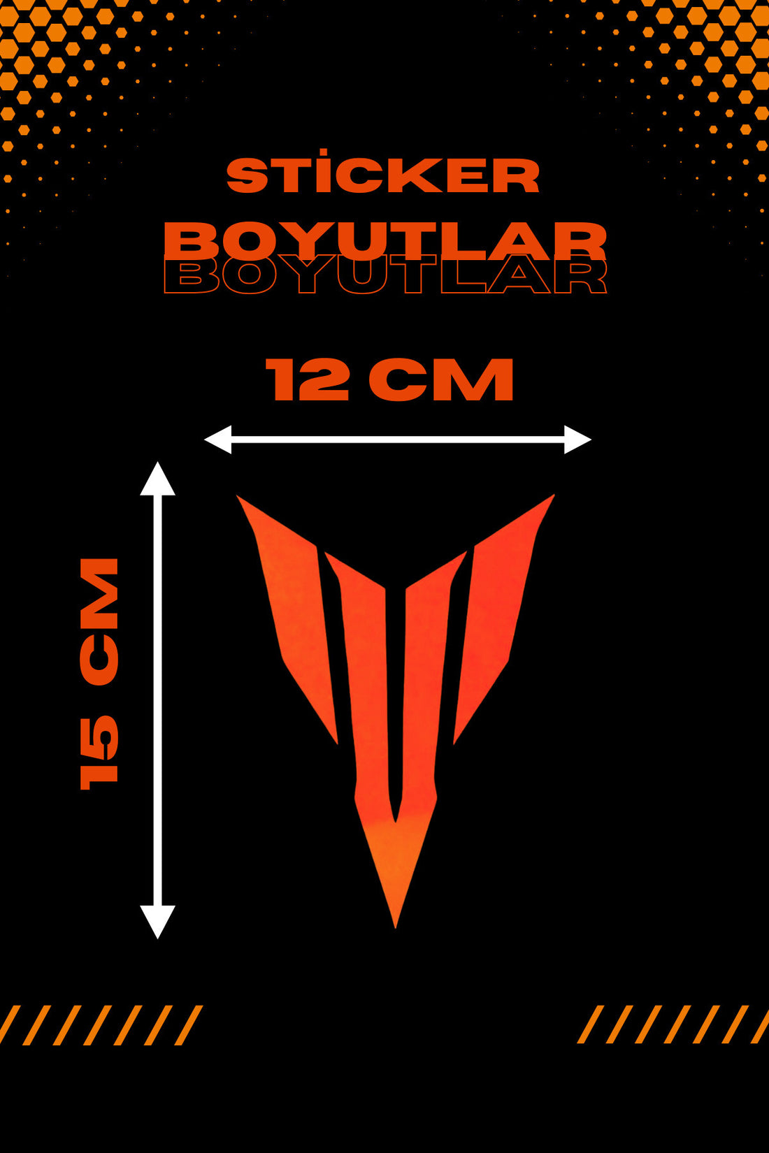 Dekoratif Neon Turuncu MT Logo Sticker Araba-Motor için Etiket 12CMx15CM (1 Adet)