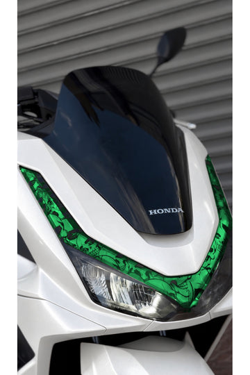 Honda PCX Deluxe için Kurukafa Desenli Far Renklendirme Far Tasarım Film Sticker