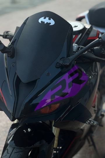 RKS SRK125 için Mor Renk RR Yazılı Kafa Detay Sticker (1 Adet)