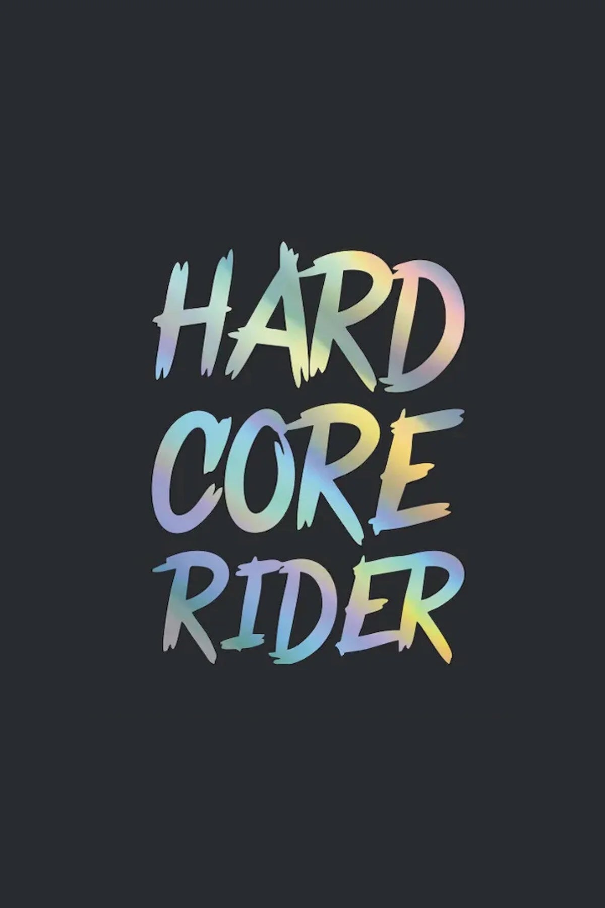 Motor ve Araba için Hologram Parlak Özellikle Sticker (HARD CORE RİDER) 1 Adet