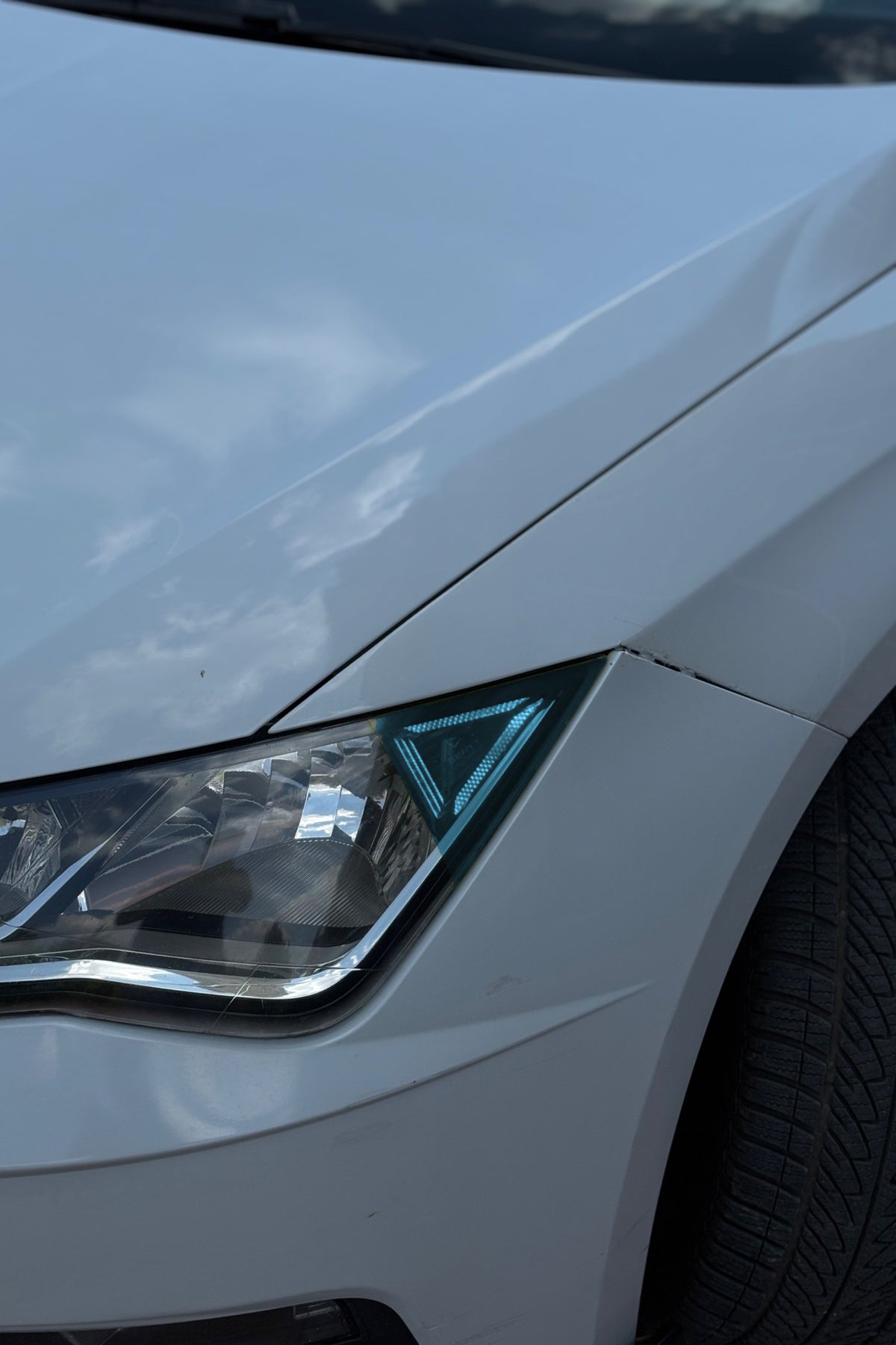 Seat Leon için Üçgensel Gündüz Ledi Sticker Far Filmi