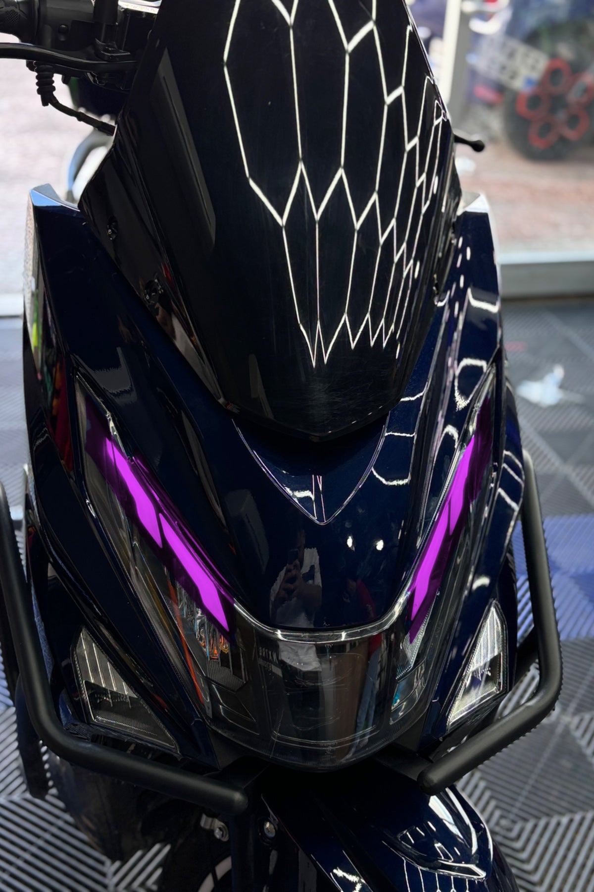 Mondial Fuzion Scooter için Hazır Kesim Far Tasarım Far Renklendirme Film Sticker