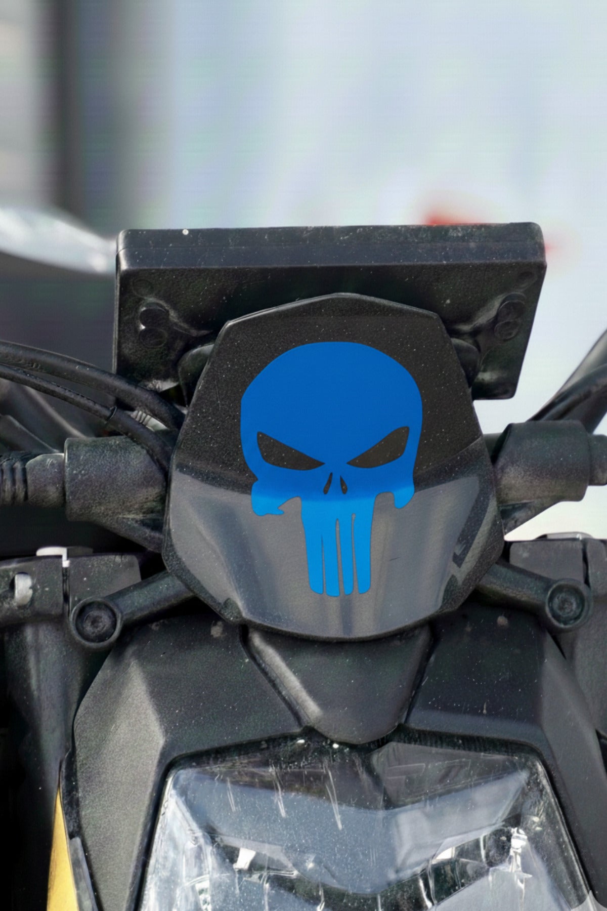 Motosiklet ve Kask için Kurukafa Sticker Etiket (12CMx8cM)