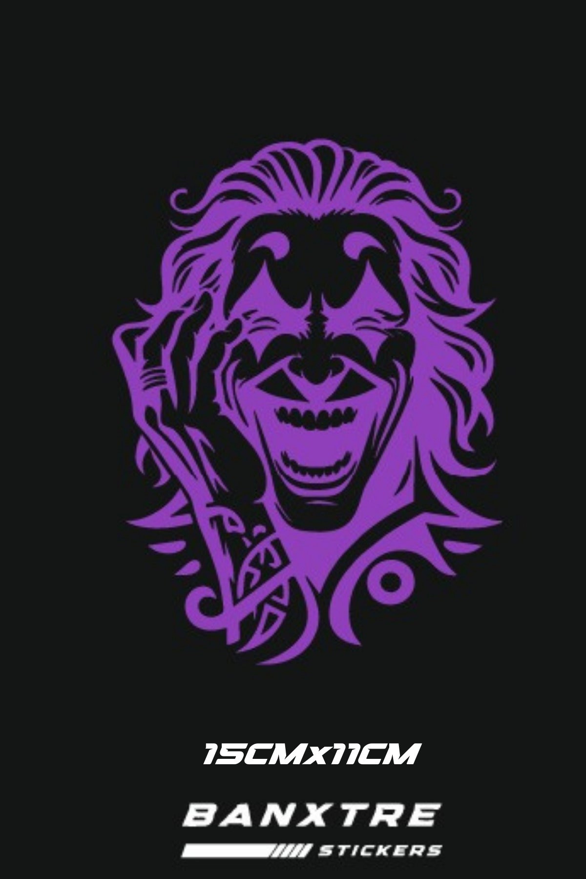 Motor-Araba ve Kask için Dekoratif Joker Sticker Etiket (15CMx11CM)(1 Adet)