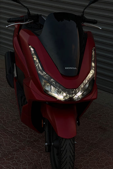 Honda PCX Deluxe için Duman Desenli Şeffaf Far Filmi Sticker Etiket Far Tasarım
