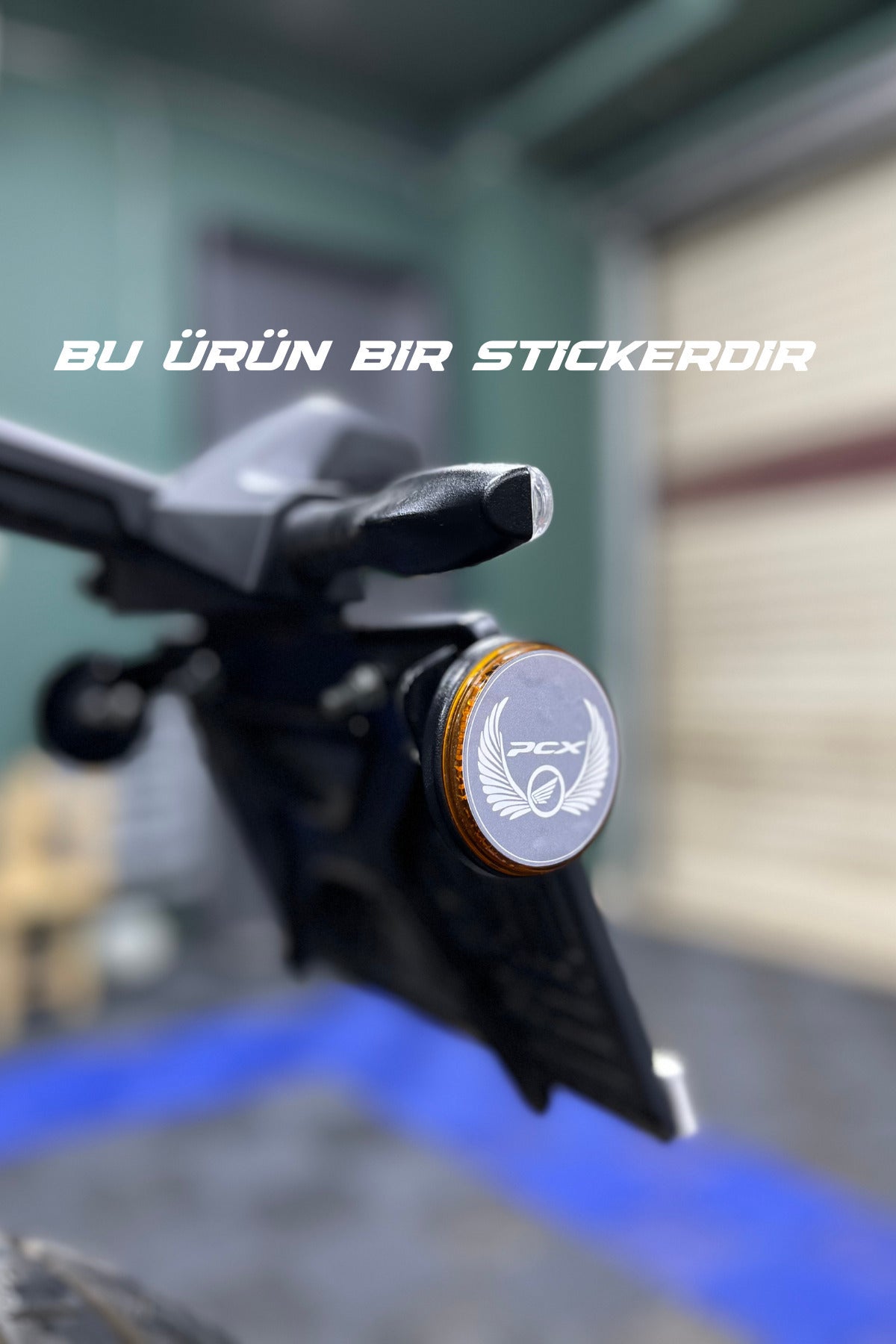 Honda PCX Kedigözü Reflektörü için 5CMx5CM Yuvarlak Sticker Seti (2 Adet)