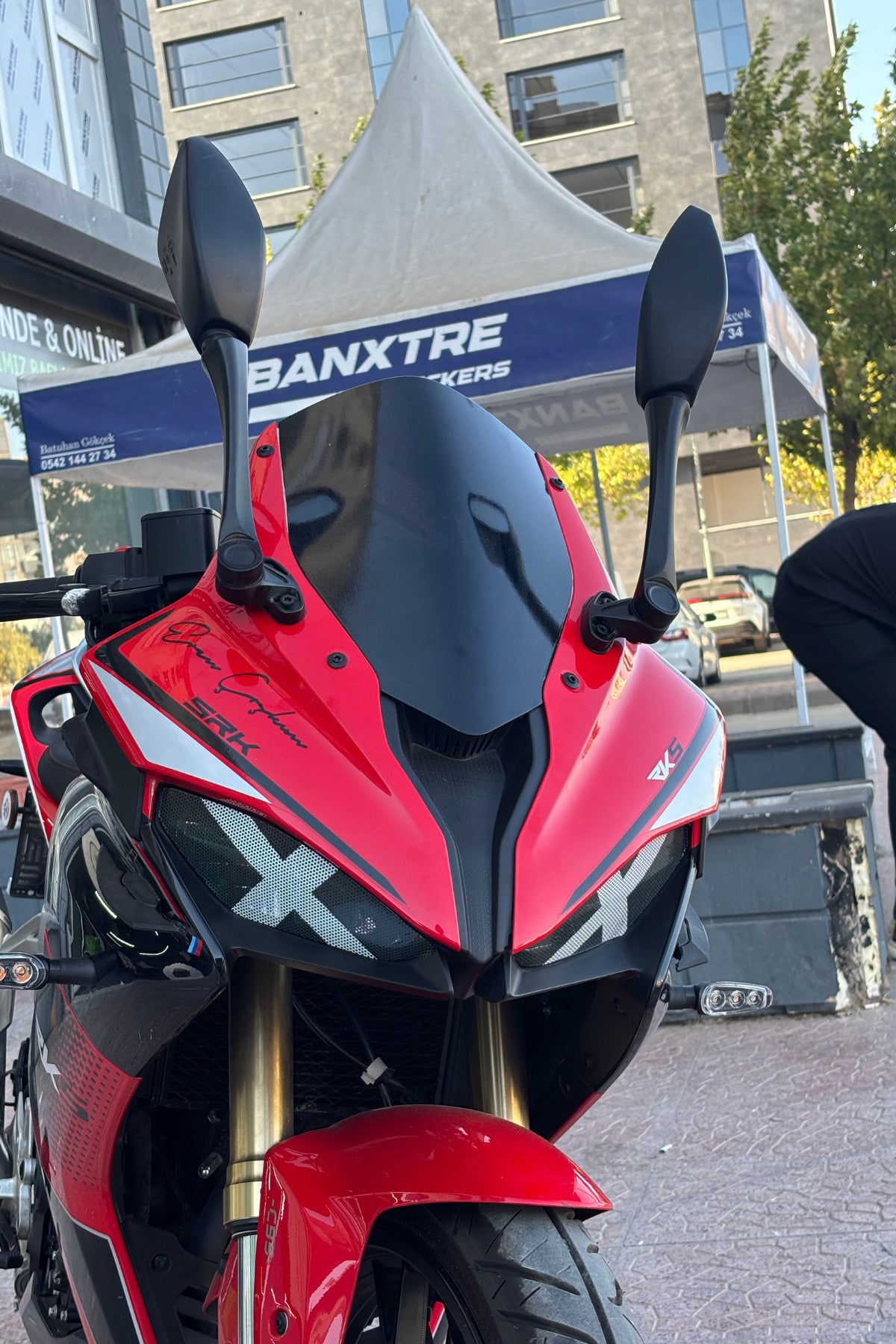 RKS SRK125 için Far Üstü Sticker Delikli Aydınlatma Engellemez (Sağ ve Sol)