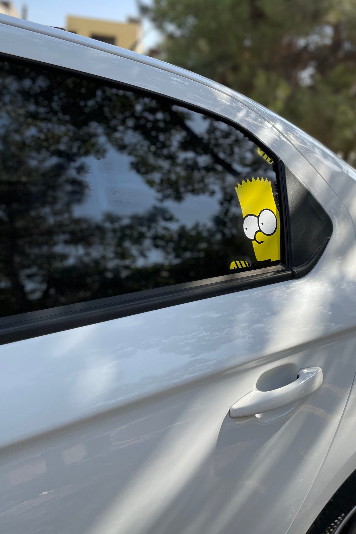 Araba Camı Için Simpsonlar Sticker Etiket Sol Arka Cam I?çin 1 Adet