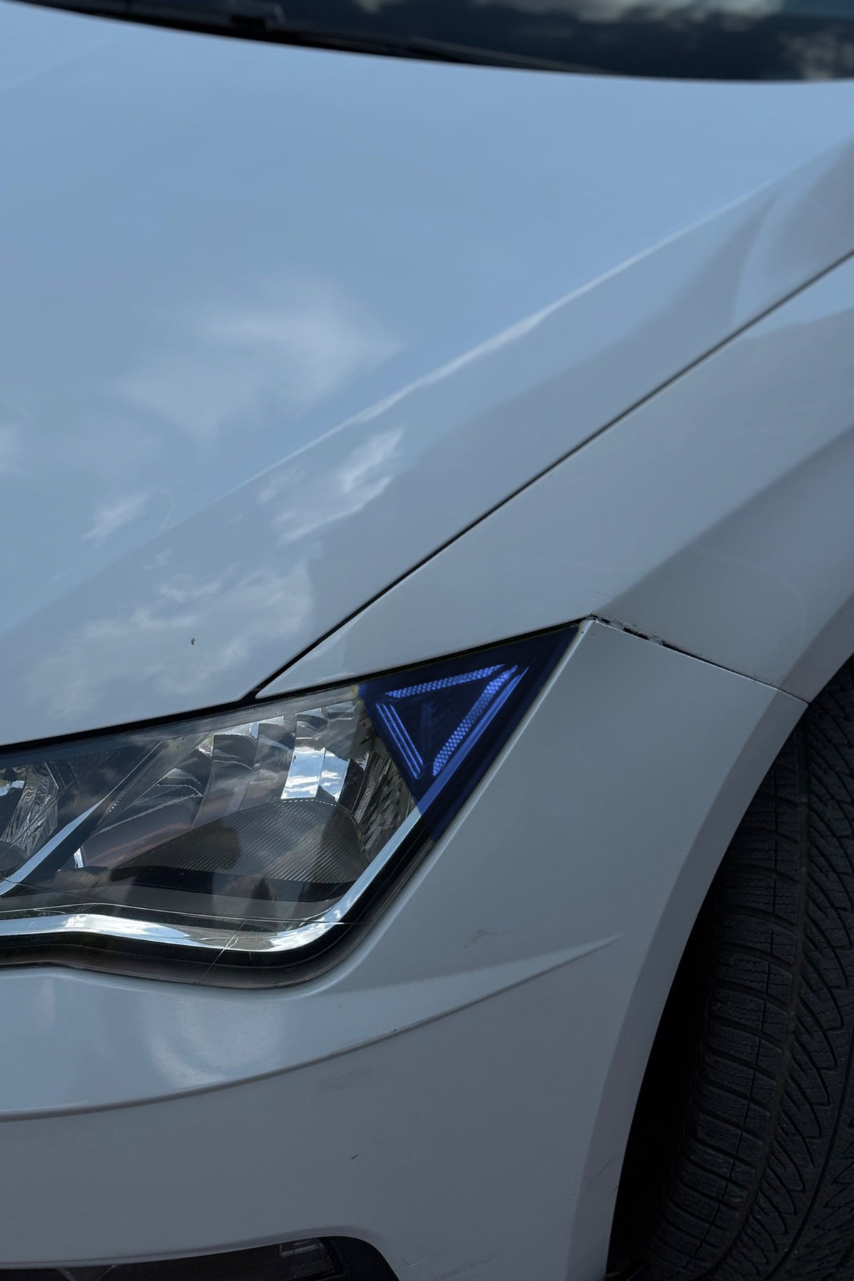 Seat Leon için Üçgensel Gündüz Ledi Sticker Far Filmi