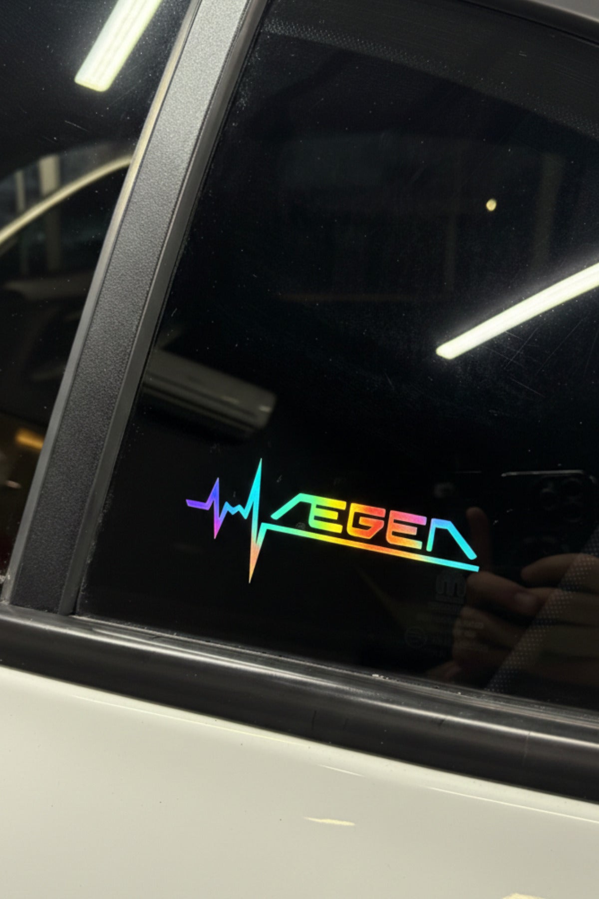 Fiat Egea için Ritim Çizgili Egea Yazı Sticker 12CM(1 Adet)