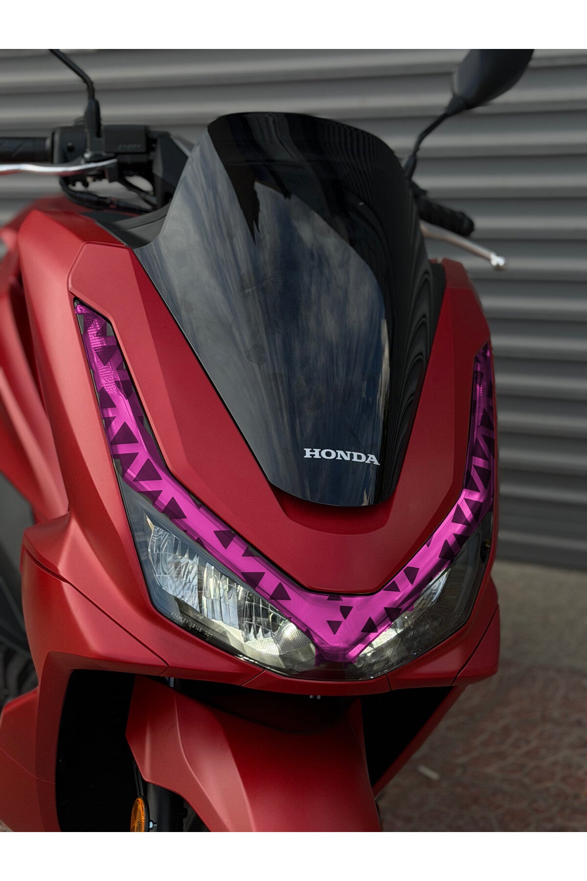 Honda PCX Deluxe Üçgen Desenli için Renkli Far Filmi Far Tasarım Sticker (2025-2026 Uyumlu)