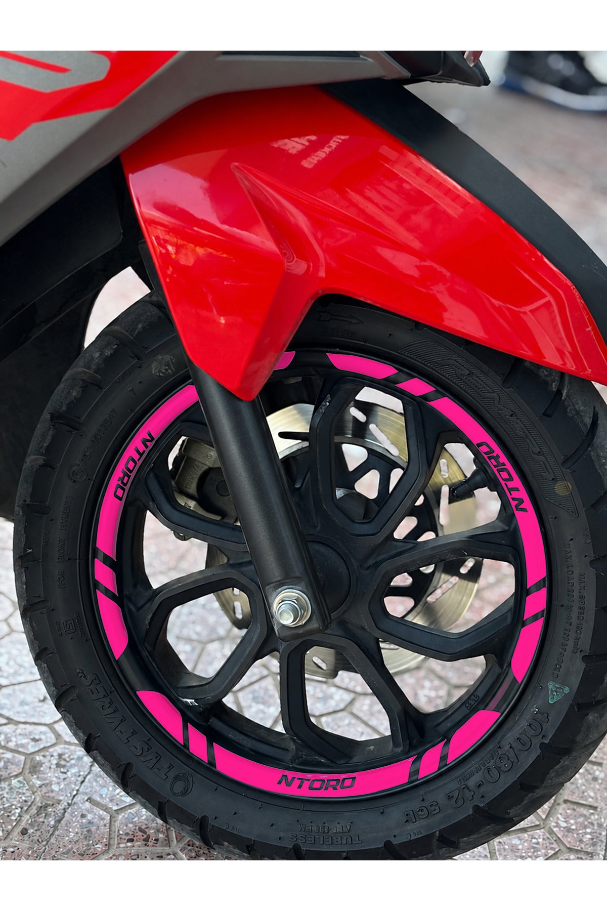 TVS Ntorq 125 için 12 Parça Jant Şeridi Sticker Seti (Ön Arka Sağ Sol Yeterli)