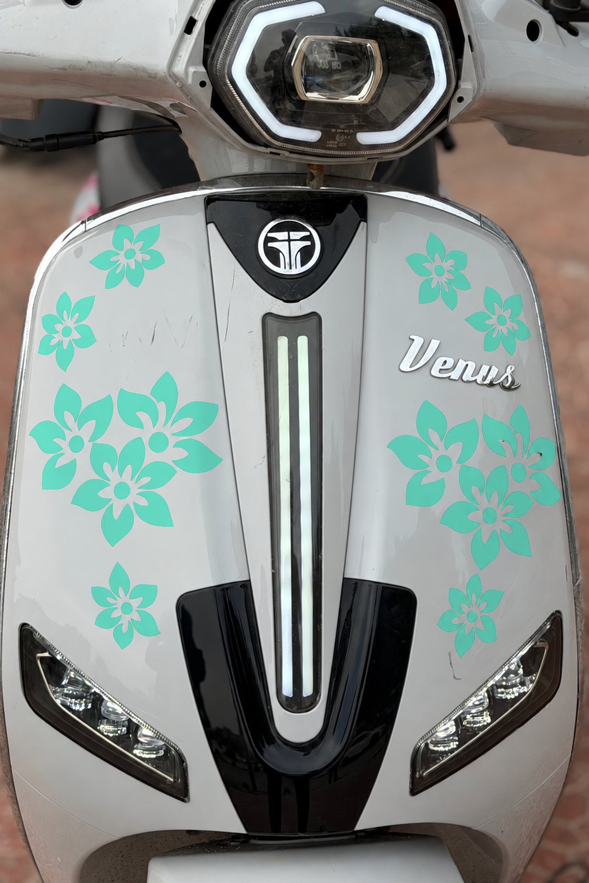 Motosiklet ve Kask için Çiçek Desenleri Sticker Etiket (Fotoğraftaki Adet Kadar Gelmektedir)