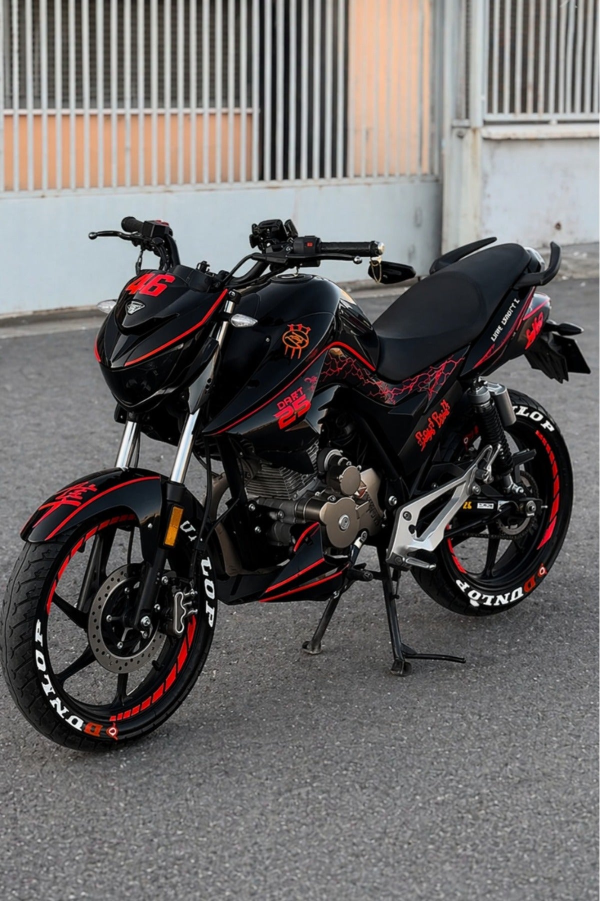 Mondial Drift-L için 33 Parça Kırmızı Komple Sticker Seti