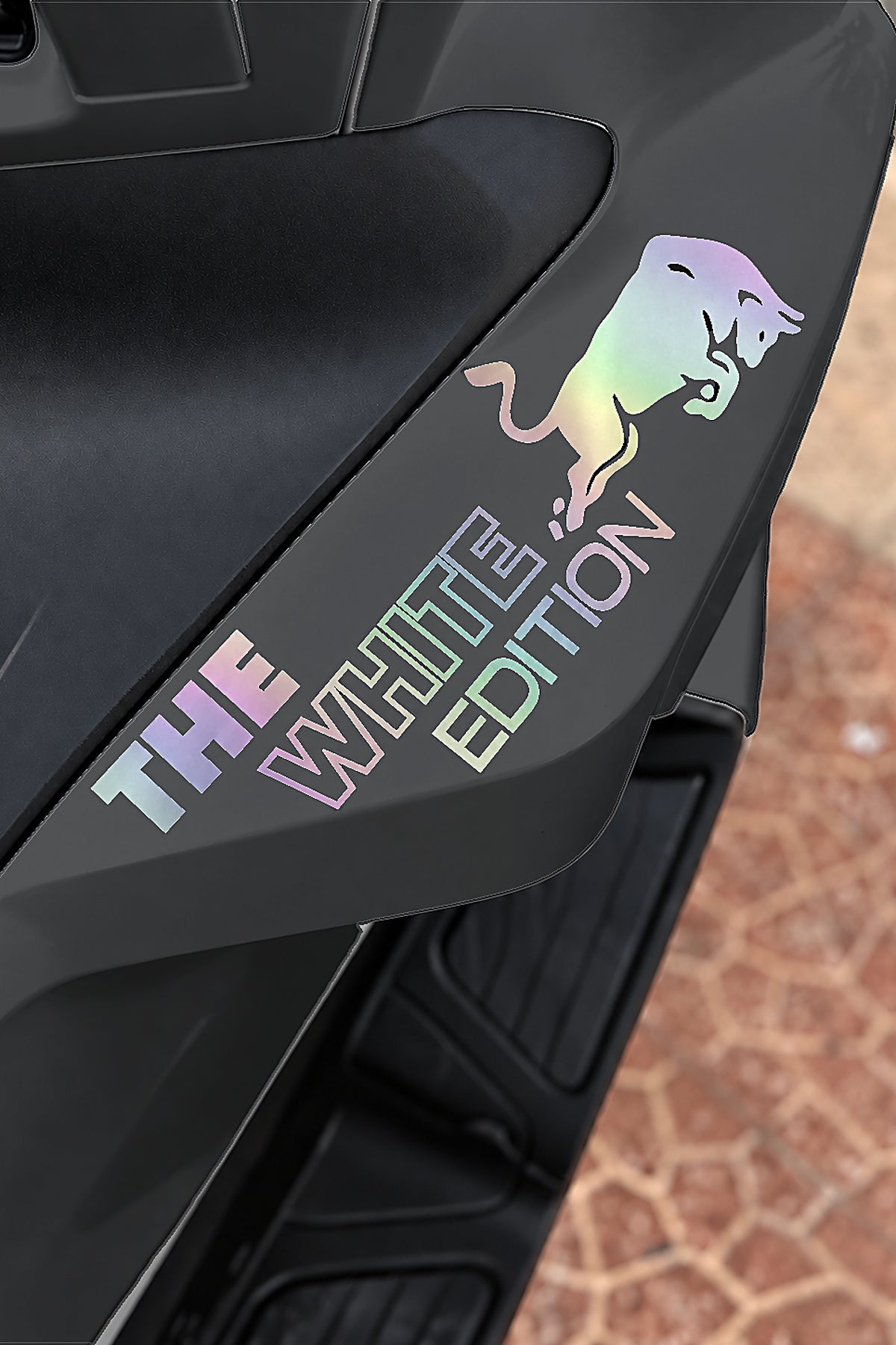 Honda PCX için The White Edition Boğa Enerji Sticker Etiket (1 Adet)