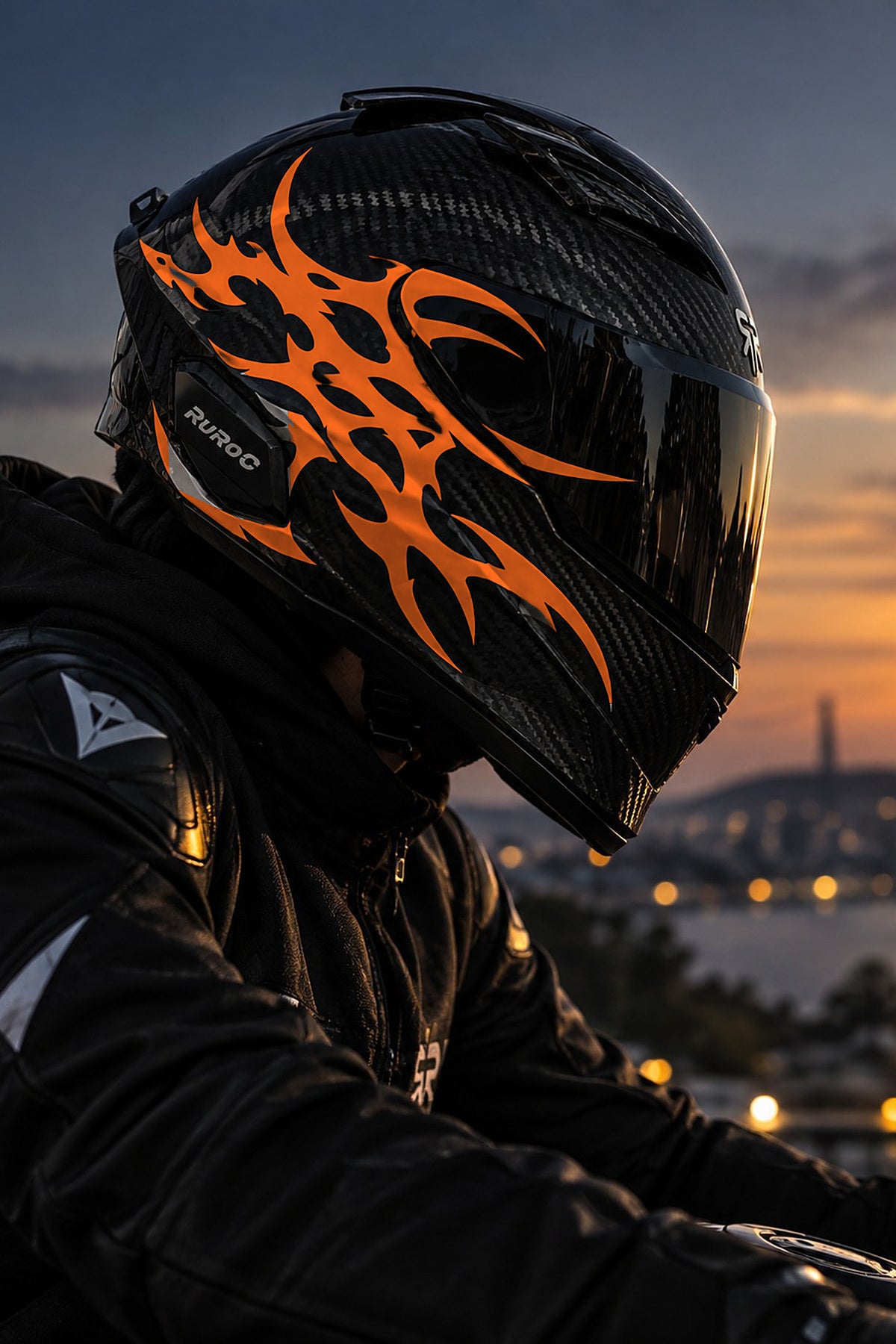 Kask ve Motosiklet için Ultra Tribal V2 Gotik Sticker (1 Adet)