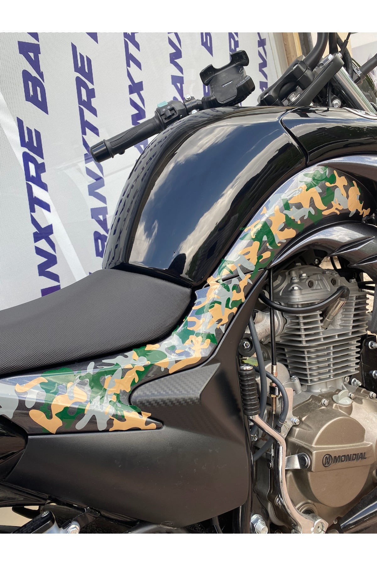 Dekoratif kamuflaj Sticker Motor-araba-kask Için Etiket