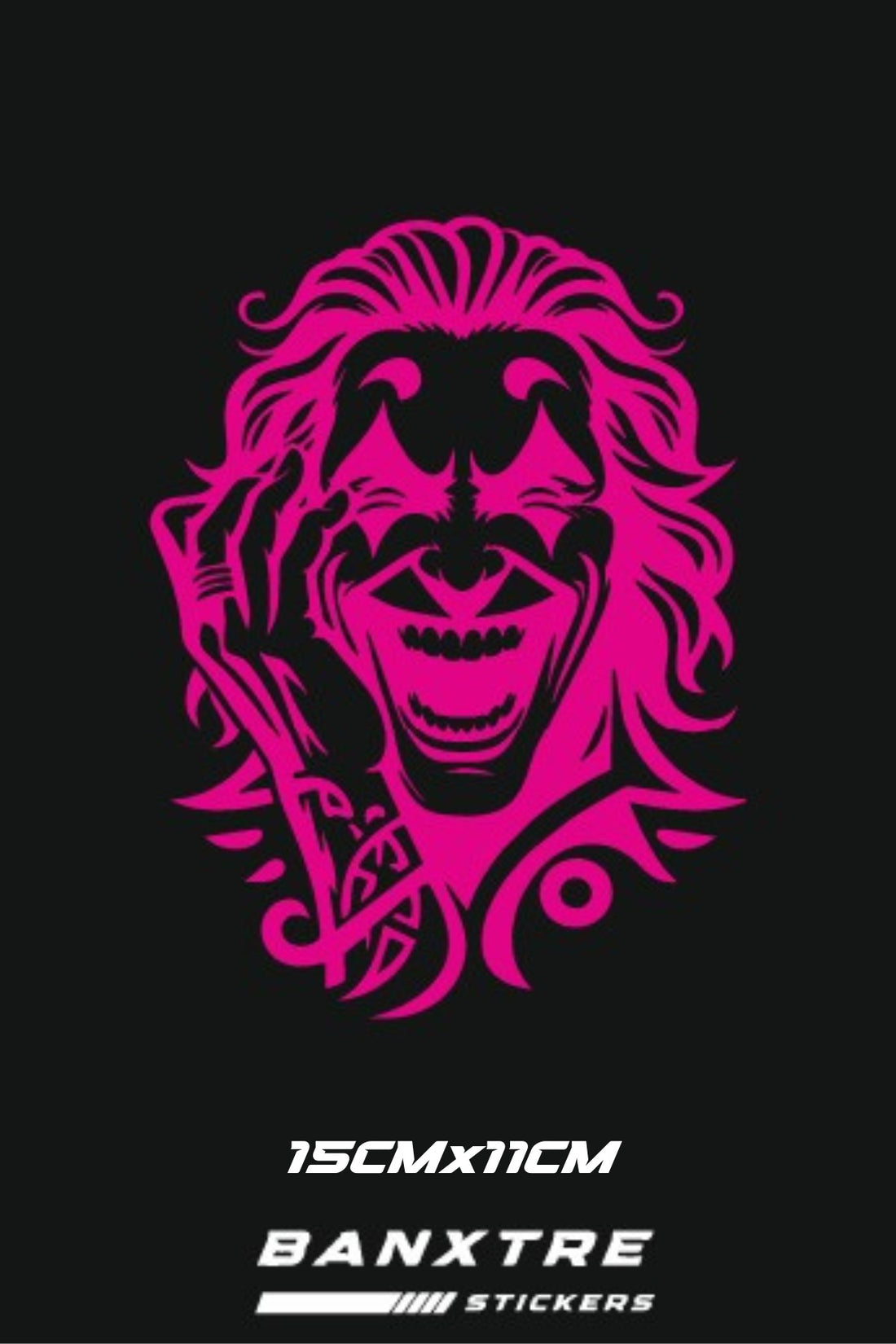 Motor-Araba ve Kask için Dekoratif Joker Sticker Etiket (15CMx11CM)(1 Adet)