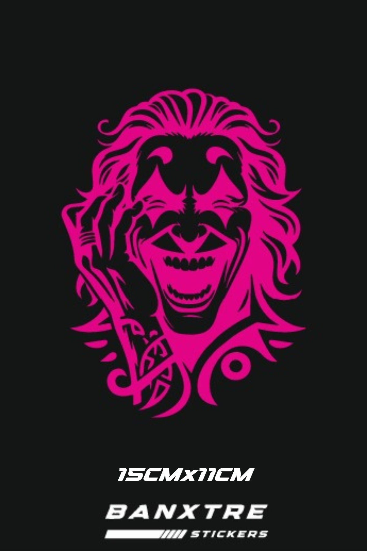 Motor-Araba ve Kask için Dekoratif Joker Sticker Etiket (15CMx11CM)(1 Adet)