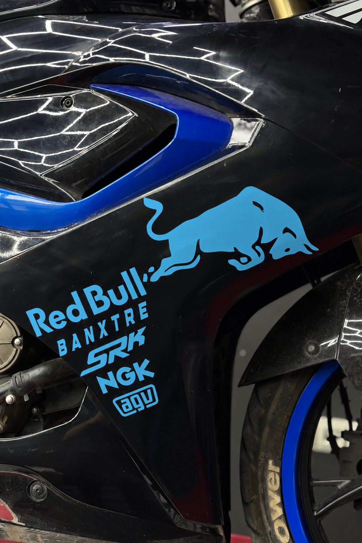 RKS SRK Motosiklet Grubu için Yan Grenajlar için Sponsor Sticker Seti (1 Taraf)