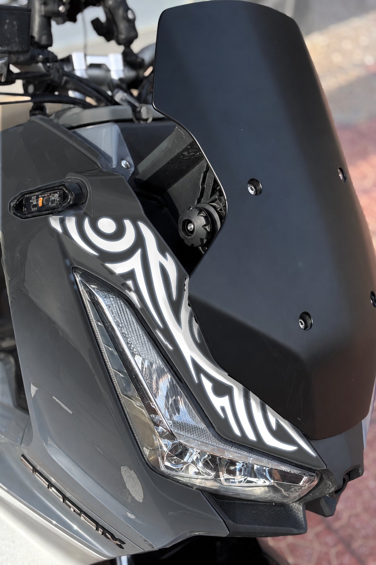 Arora Beatrix Scooter Ön Panel Tribal Desen Dövme Sticker