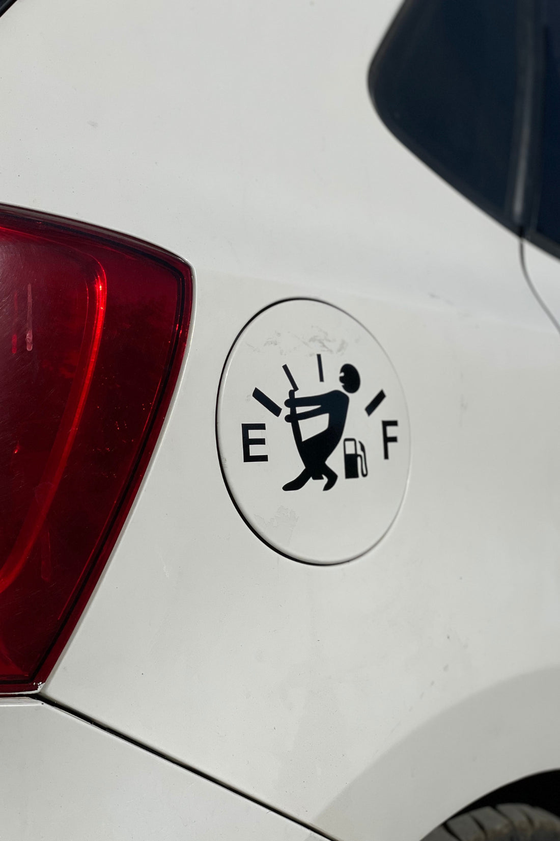 Araba Depo Kapağı için Siyah Dekoratif Sticker Etiket 12CMx8CM (1 Adet)