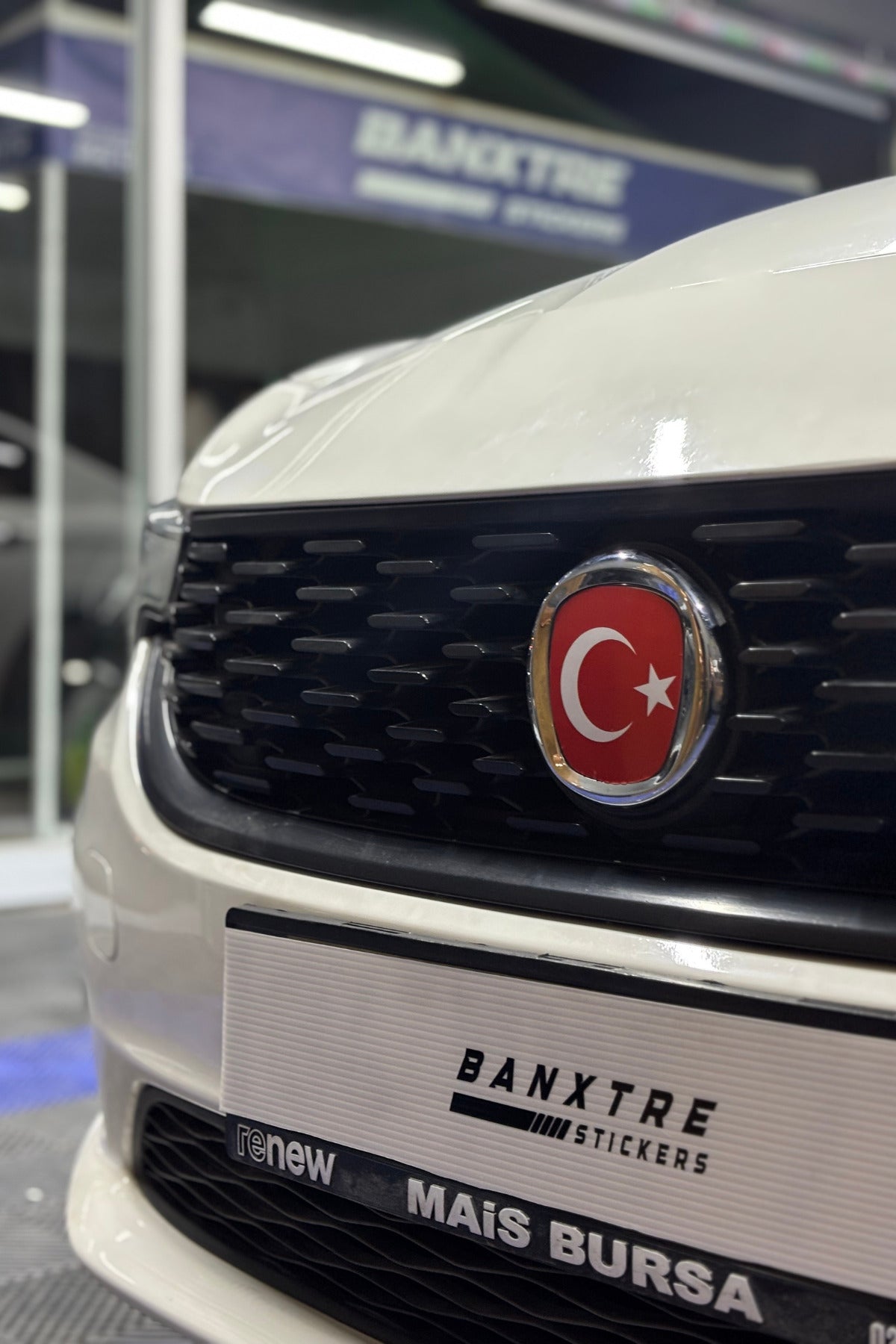 Fiat Egea için Uyumlu Logo için Tam Uyumlu Ön-Arka Sticker Seti