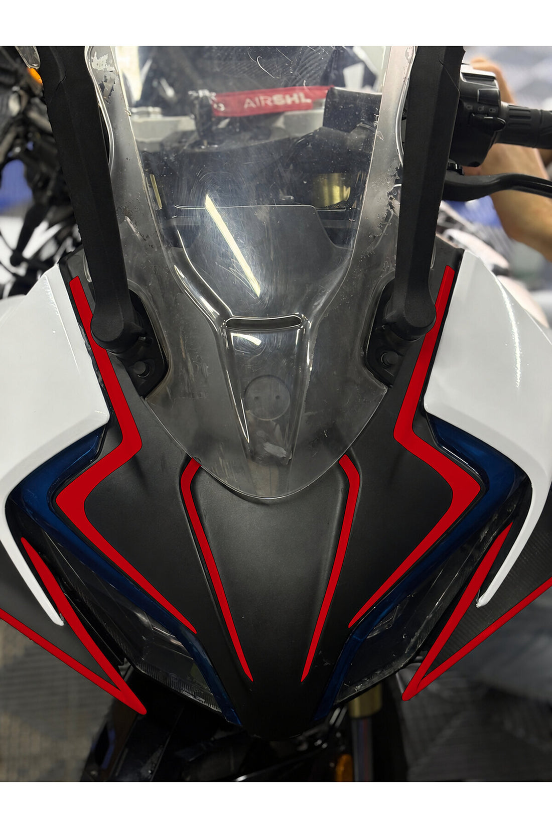 CFMOTO 450SR için 8 Parça Far Kaşı ve Kanat Sticker Seti
