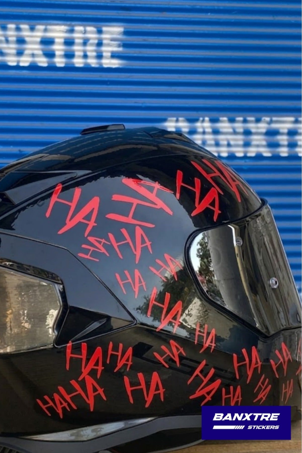 Motor-Araba-Kask için Hahaha Yazılı Sticker Etiket