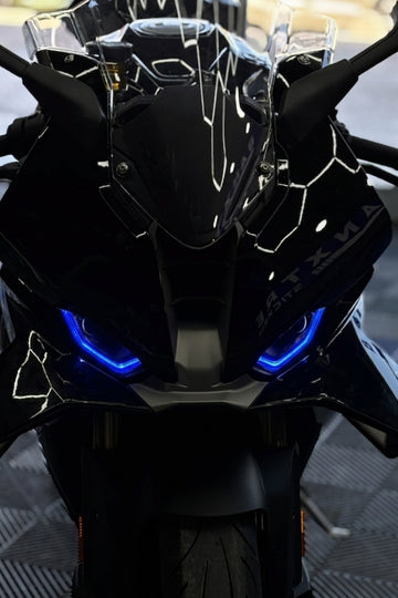 BMW S1000RR Motosiklet için Gündüz Ledi Hazır Kesim Renkli Far Filmi Sticker