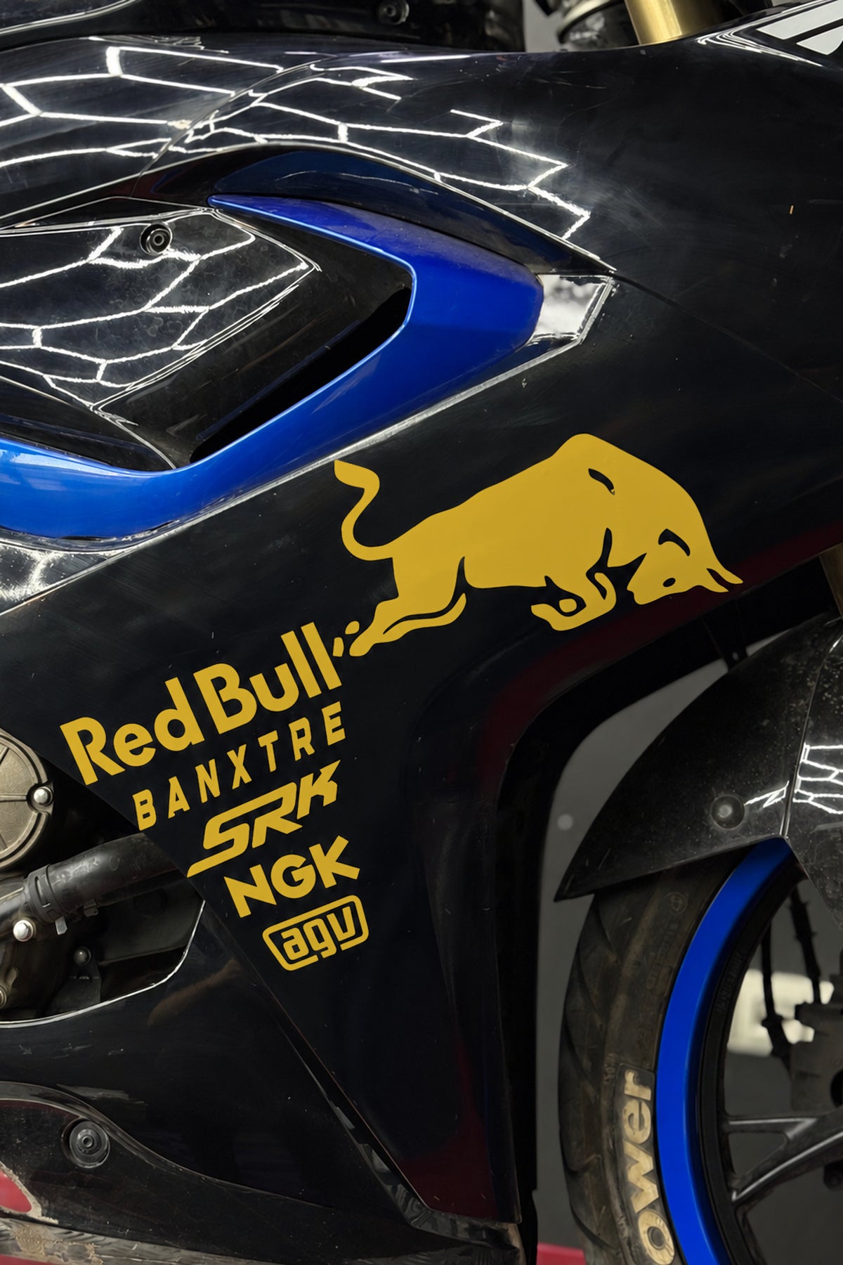 RKS SRK Motosiklet Grubu için Yan Grenajlar için Sponsor Sticker Seti (1 Taraf)