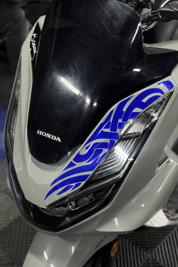 Honda PCX için Uyumlu Far Üstü Tribal Desen Sticker Etiket (Tam Uyumlu Kesme Biçmesiz)