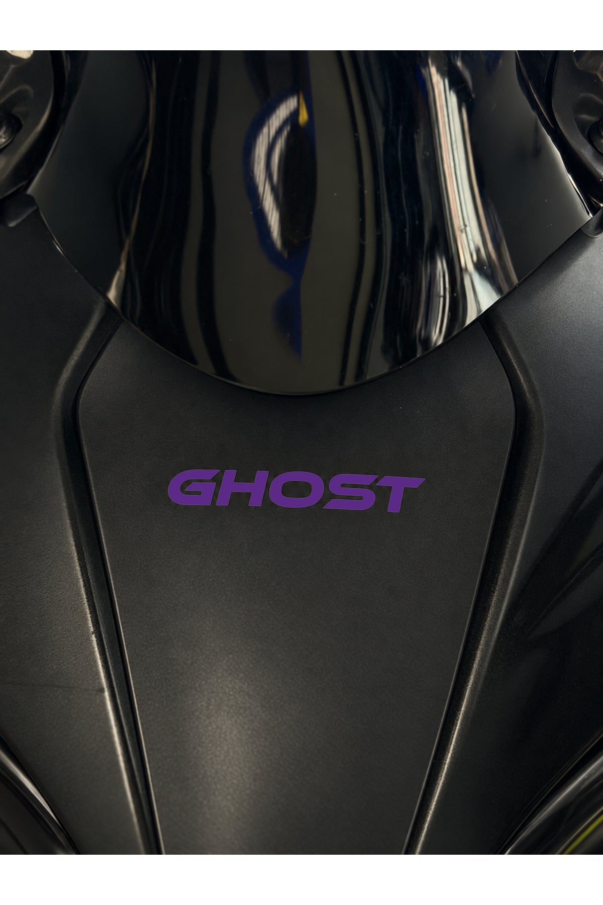 450SR Ön Grenaj için GHOST (Hayalet) Yazı Sticker Etiket (7CM)