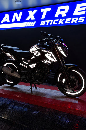 TVS Raider 125 için Komple Premium Reflektörlü Kaplama Sticker Seti (Sağ ve Sol)