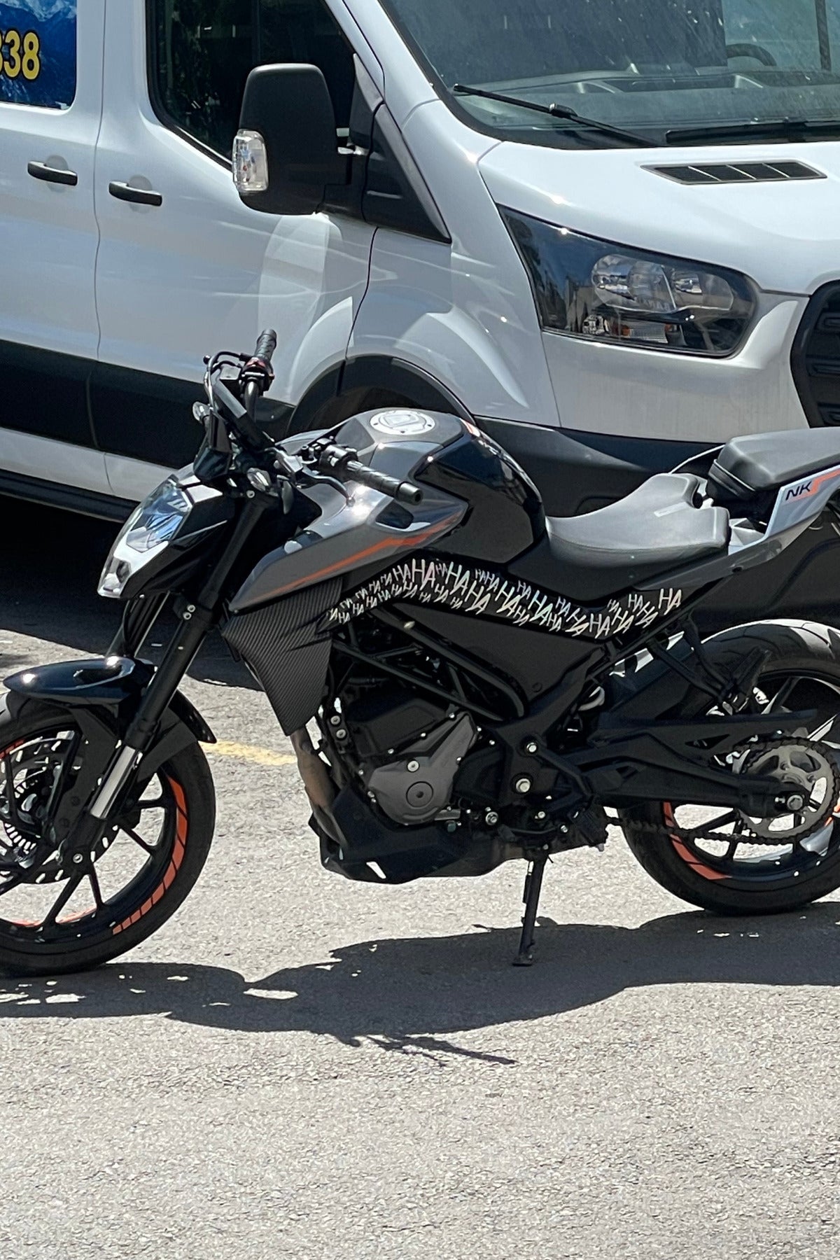 Dekoratif Hologramlı Hahaha Etiket CF MOTO NK250 İçin Sticker Kaplama