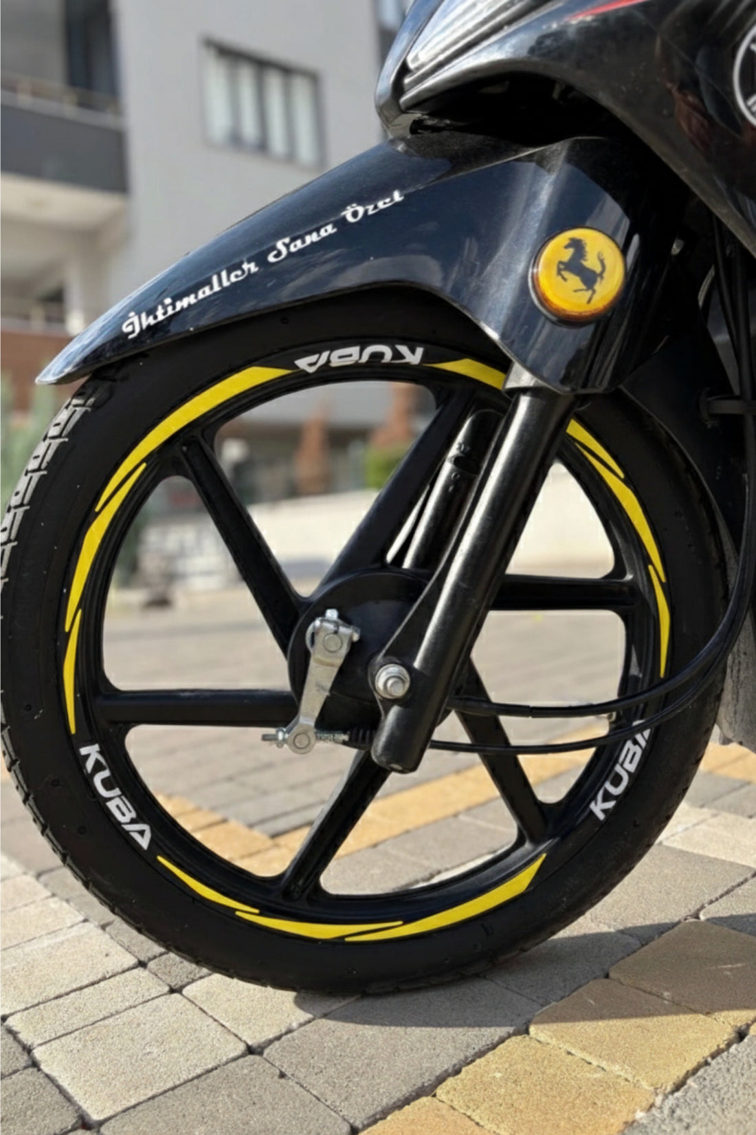 Kuba Ege Cup Motor için Jant Şeridi Sticker Seti