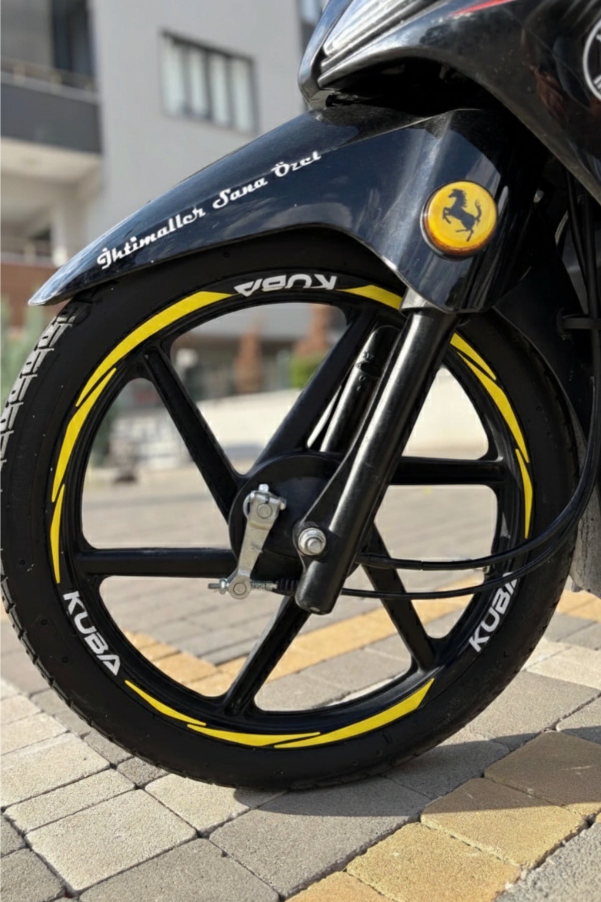 Kuba Ege Cup Motor için Jant Şeridi Sticker Seti