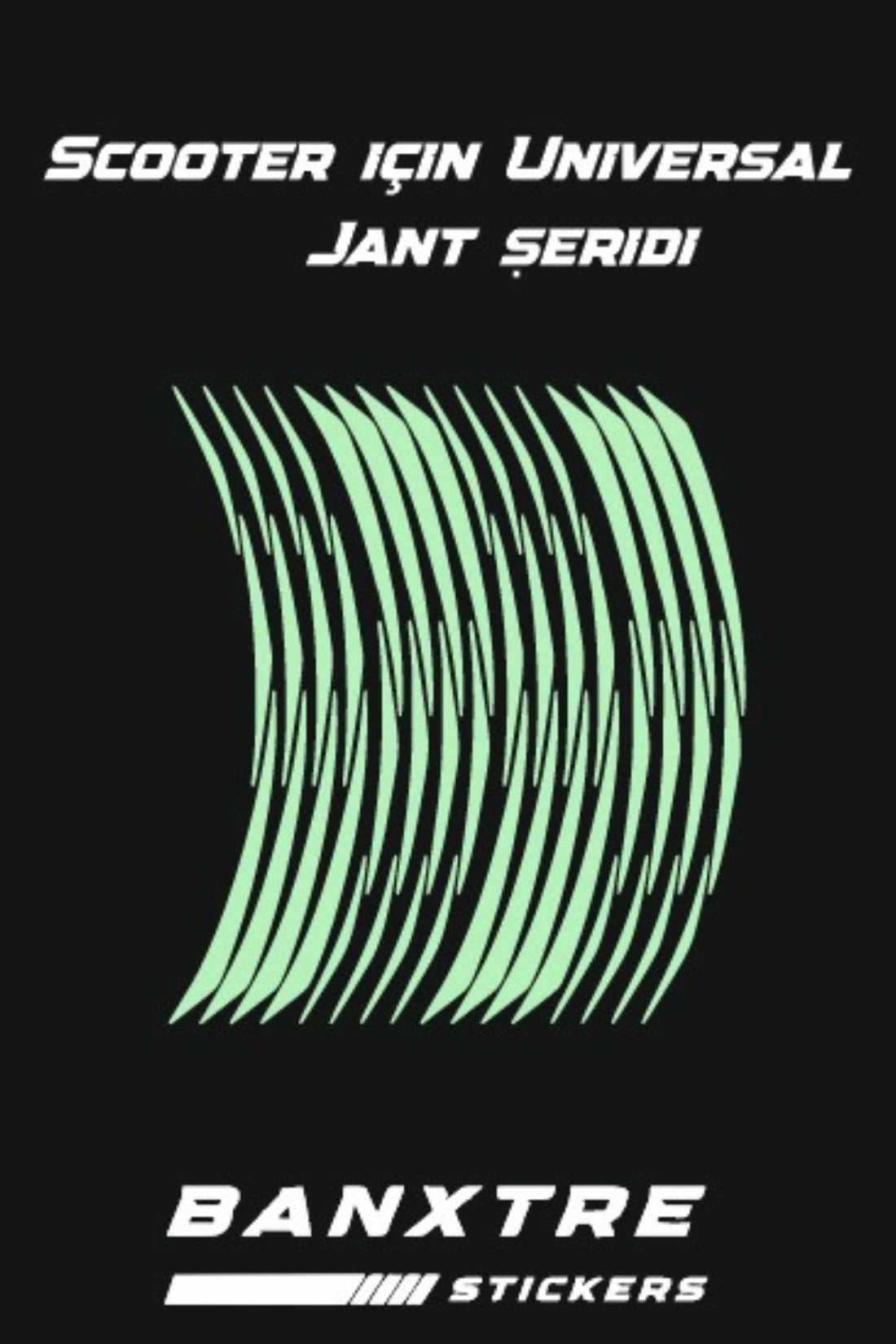 Scooter Jantı için Universal Tüm Scooterlara Uyumlu Jant Şeridi Sticker Seti