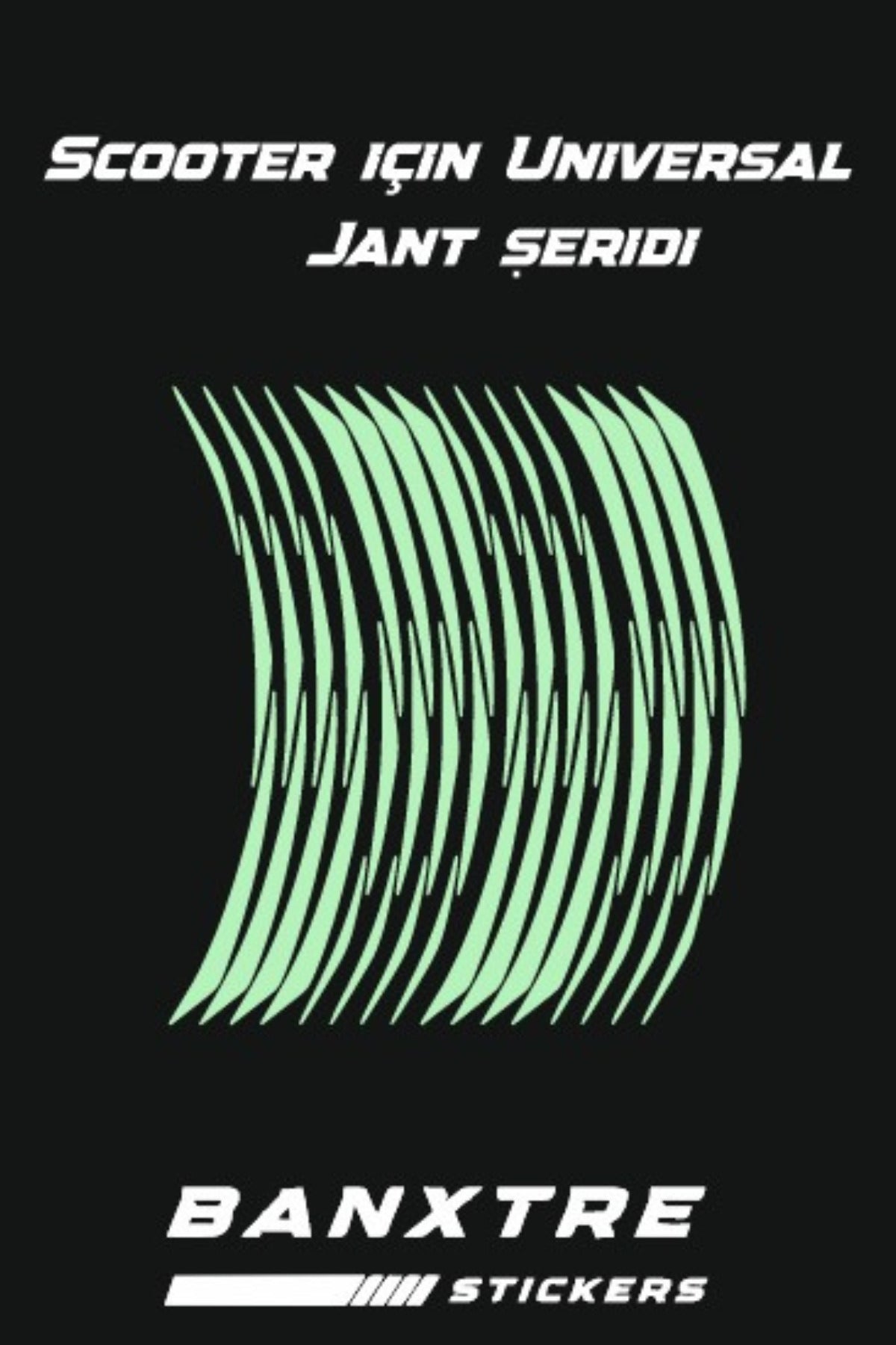 Scooter Jantı için Universal Tüm Scooterlara Uyumlu Jant Şeridi Sticker Seti