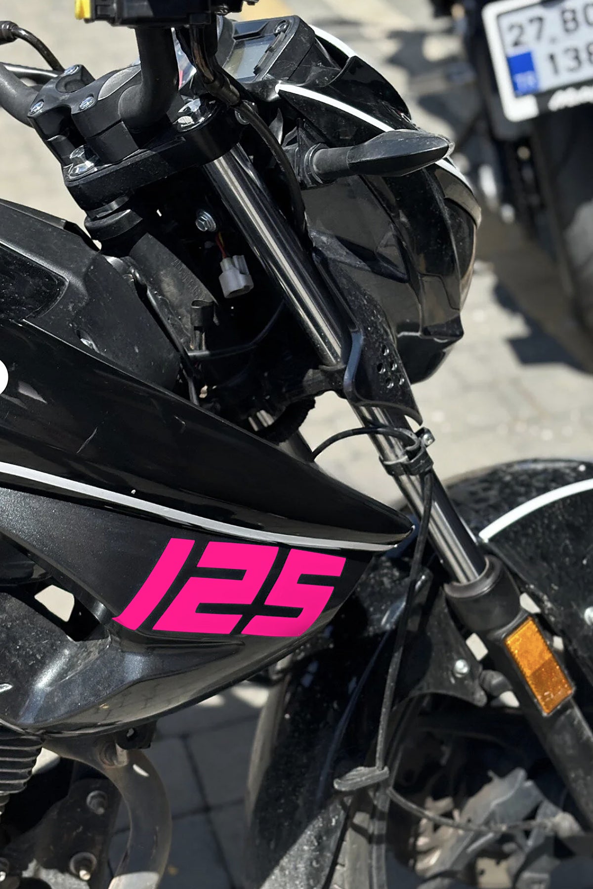 Mondial Drift-L Yan Grenajlar için 125 Yazısı Sticker Etiket (Sağ ve Sol)