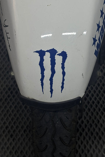 Motor ve Kask için Lacivert Mavi Monster Sticker Etiket (1 Adet)