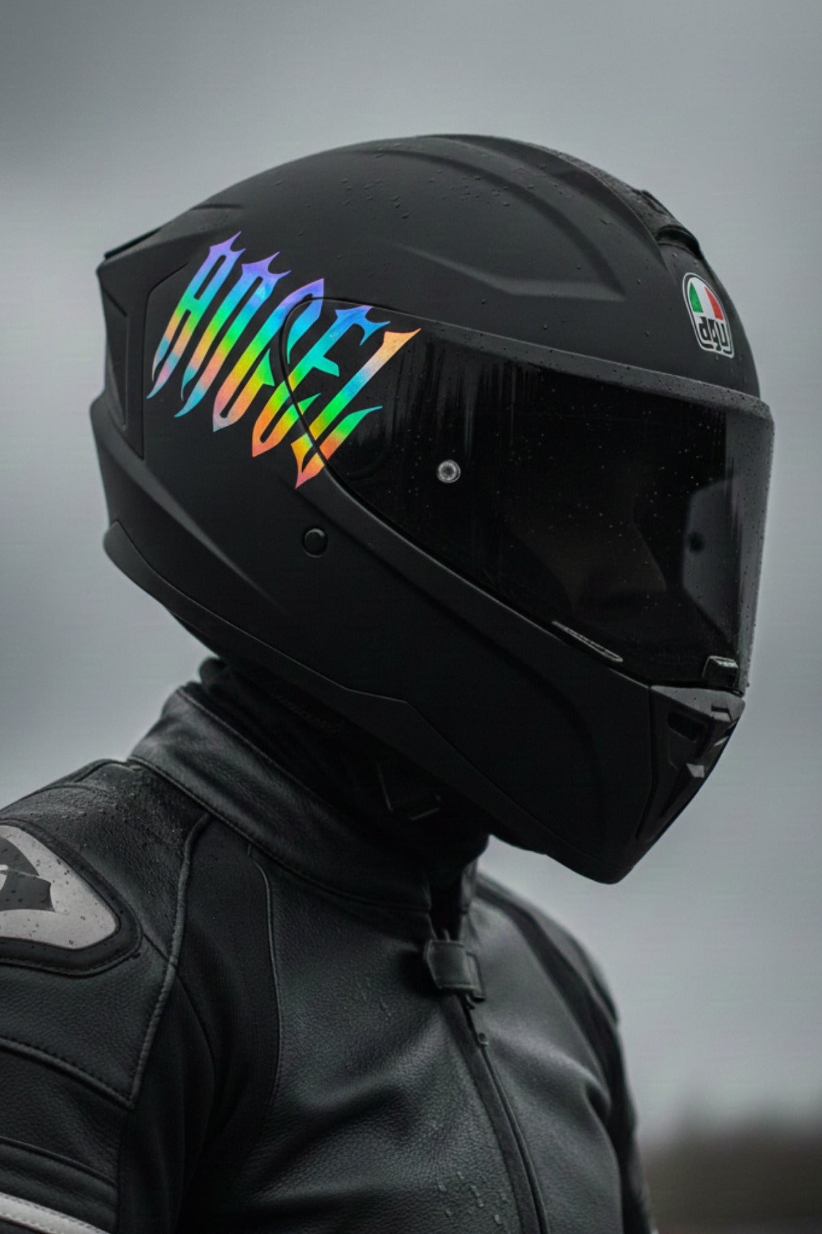 Kask için Sticker Gotik Yazı Tipiyle ANGEL Sticker Etiket (Tek Taraf)