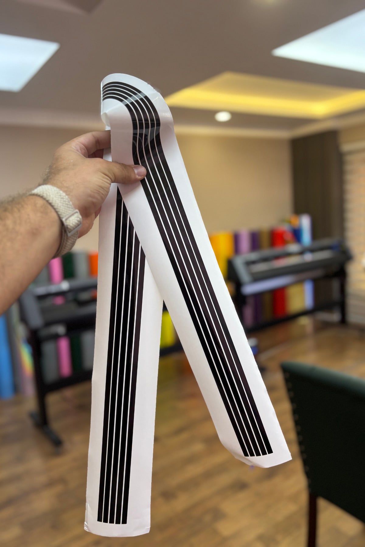 Motor ve Kask için Siyah Renk İnce Detay Şerit Sticker (5 Metre)