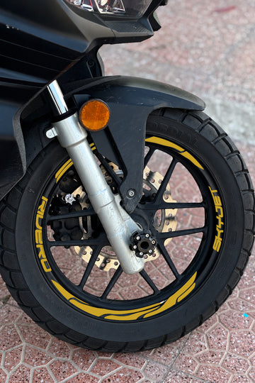 Skyjet Rivero Scooter için 16 Parça Jant Şeridi Sticker Seti (Ön-Arka Yeterli)